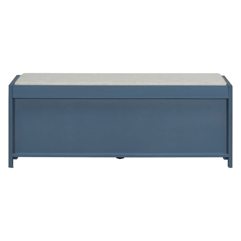 Merax Distressed Shutter Storage Bench with Acacia Veneer