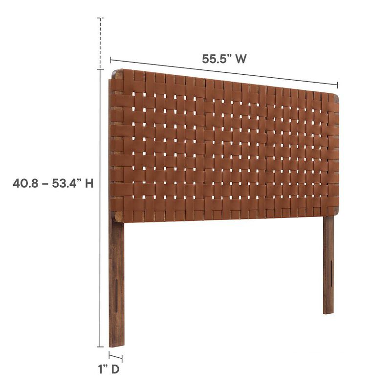 Sparta Weave Vegan Leather Full Headboard image number 4