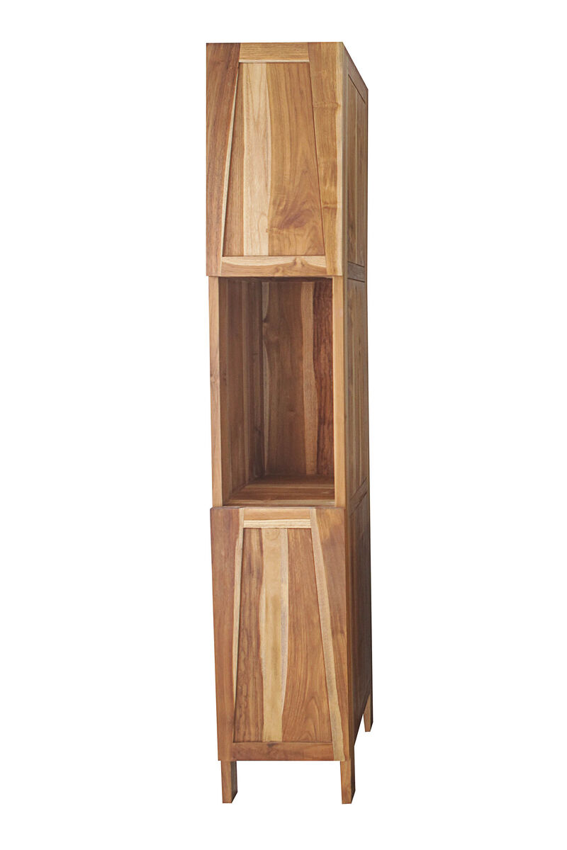 EcoDecors&reg; Significado&reg; 79" Teak Wood Free Standing Linen Tower in EarthyTeak Finish image number 0