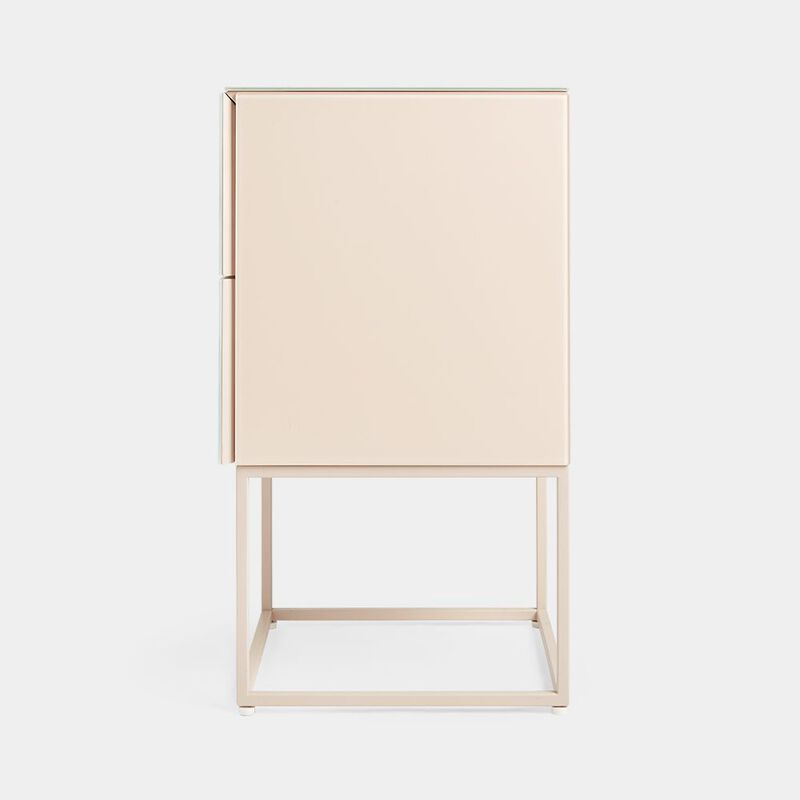 Streamdale Tempered Glass Marble Nightstand