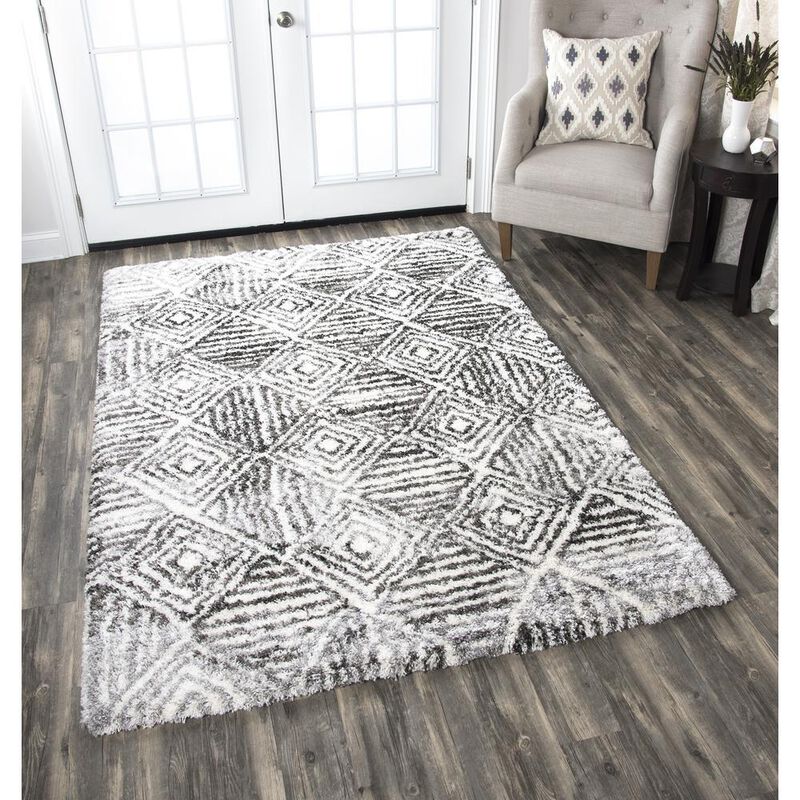 Midnight Black 7'10" x 10'6" Power-Loomed Rug