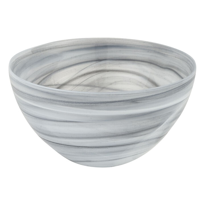 HomeRoots 6" Alabaster Glass Round Candy or Nut Bowl