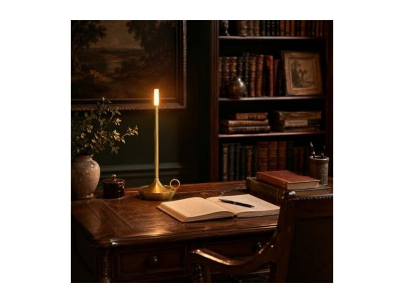 Rechargeable Dimmable LED Vintage Desk Lamp For Bedroom Nightstand Desk image number 1