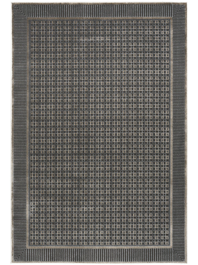 Nordic NRC03 Black/Taupe 4' x 6' Rug