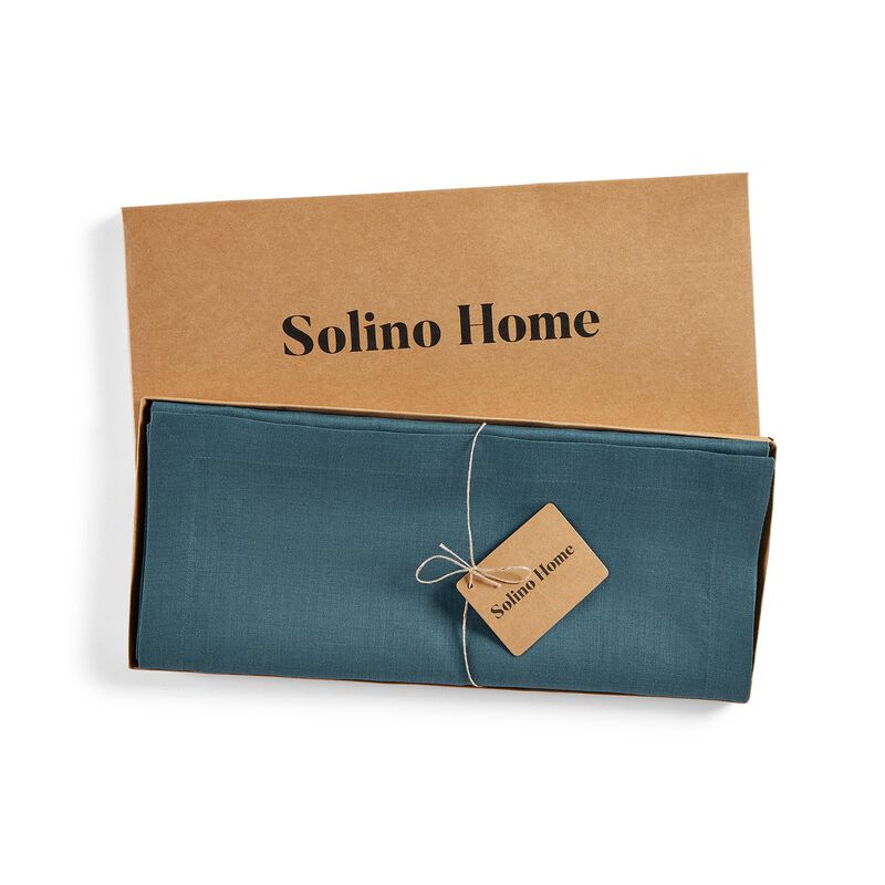 Solino Home Fete 100% Linen Table Runner &ndash; Handcrafted, Machine Washable, Perfect for Holiday and Everyday Dining