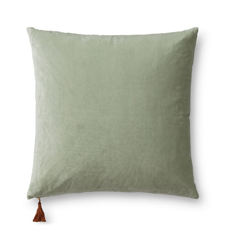 P1153 Lt. Green/Blue 22"x22" Polyester Pillow by Magnolia Home by Joanna Gaines x Loloi