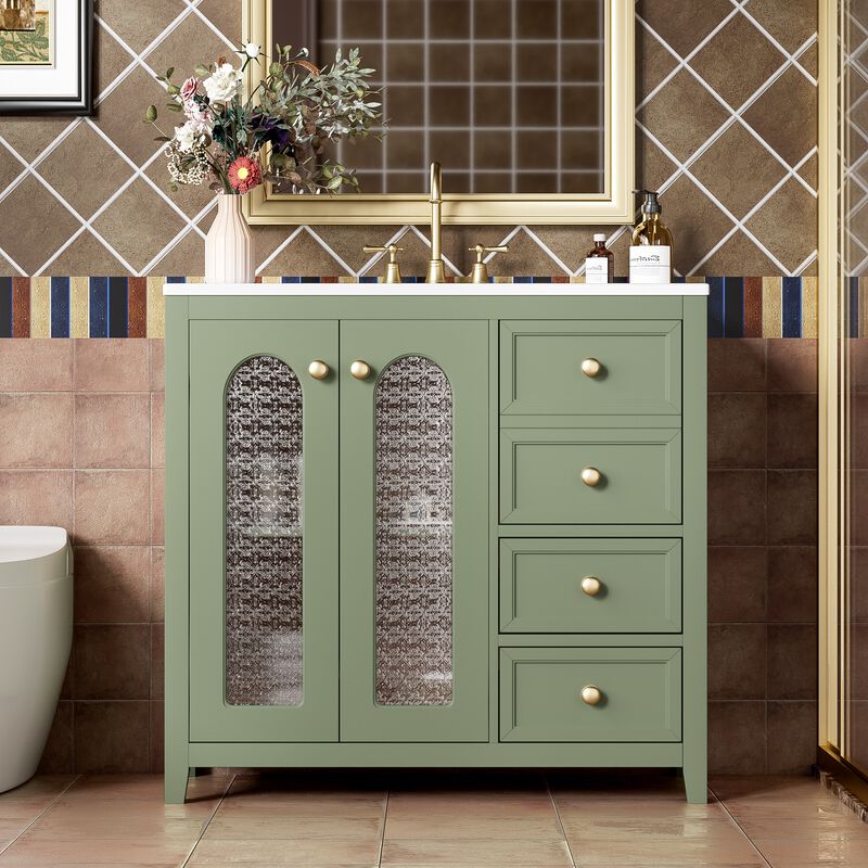 Merax Bathroom Vanity Cabinet with 2 Doors