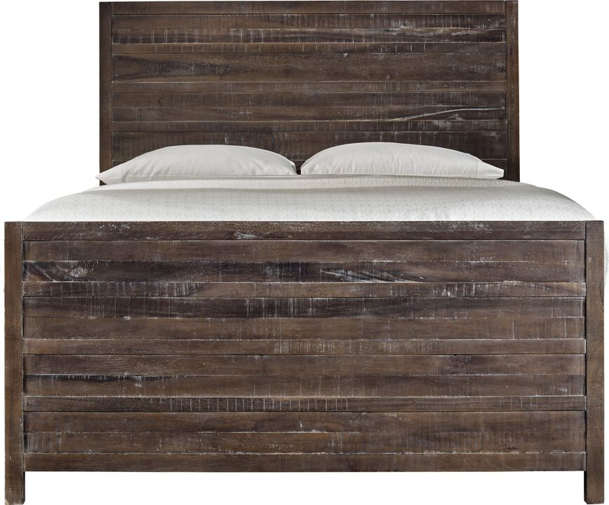 Townsend King-size Solid Wood Storage Bed in Java