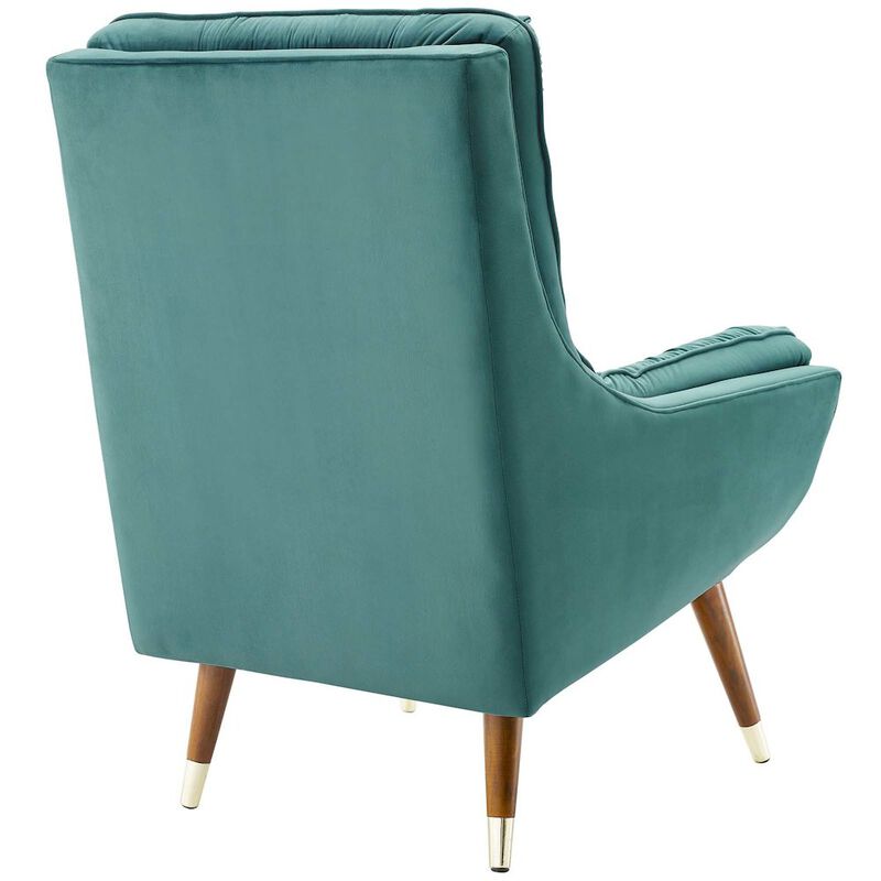 Suggest Button Tufted Performance Velvet Lounge Chair image number 2