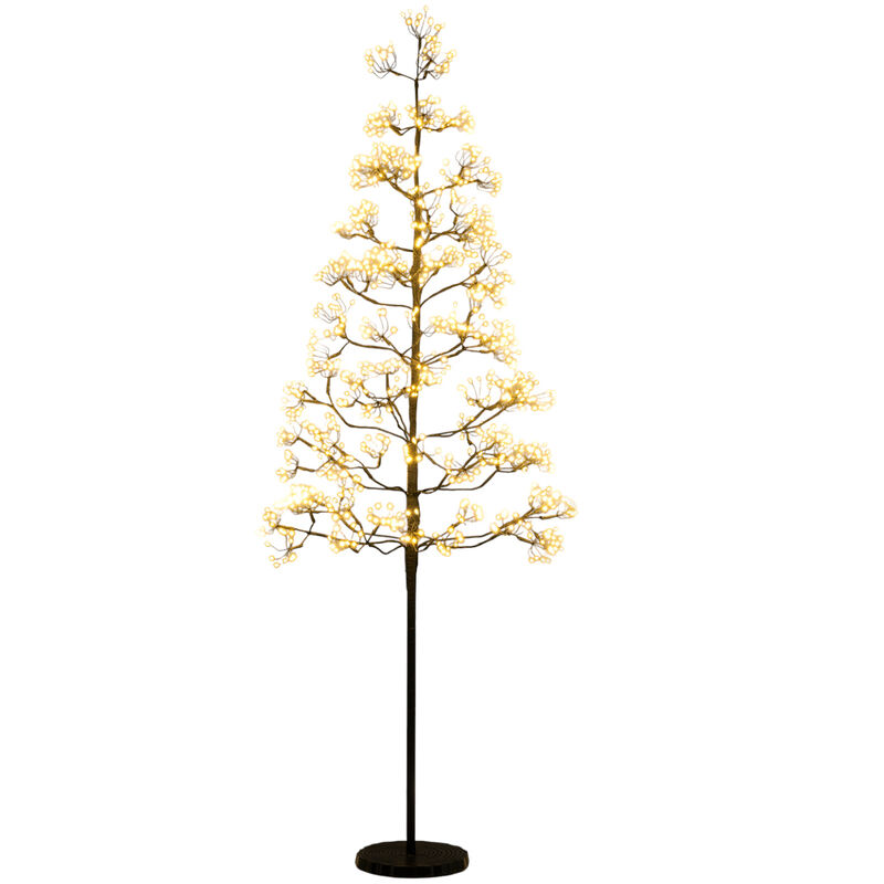Pre-Lit Artificial Cedar Alpine Tree with Warm LED Lights and Stable Weighted Base image number 0