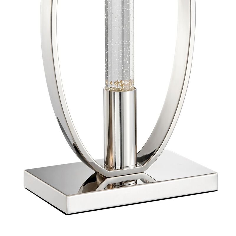 Sparkling Table Lamp Chrome Metal LED Light