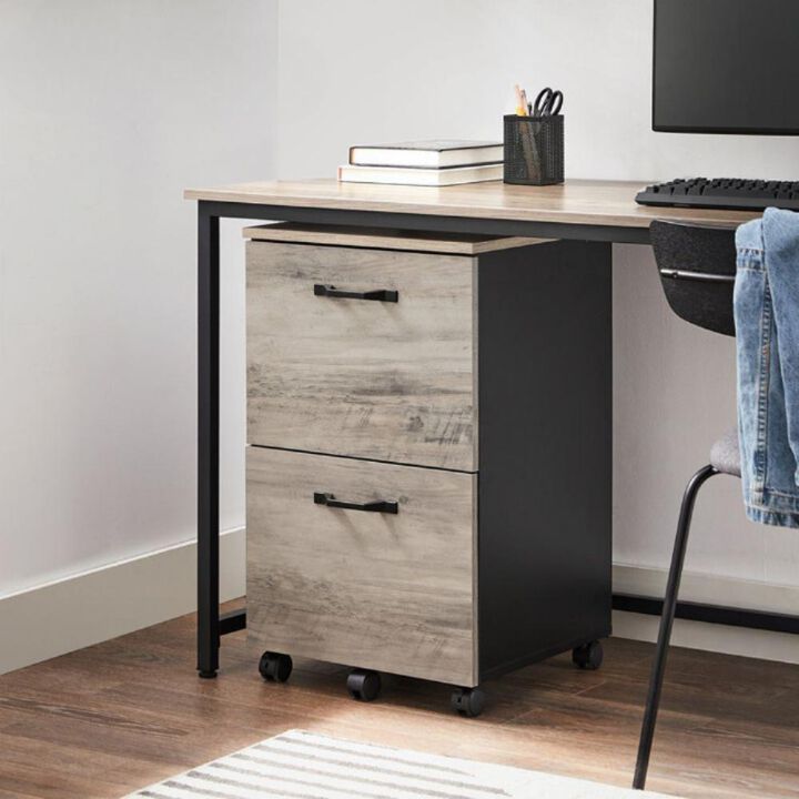 2-Drawer Rolling File Cabinet for A4 Files