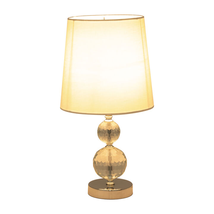 S/2 Crystal Faceted Table Lamp