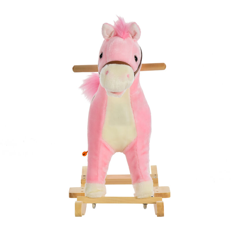 BreeBe Toddler Plush Rocking Horse with Wagging Tail image number 7