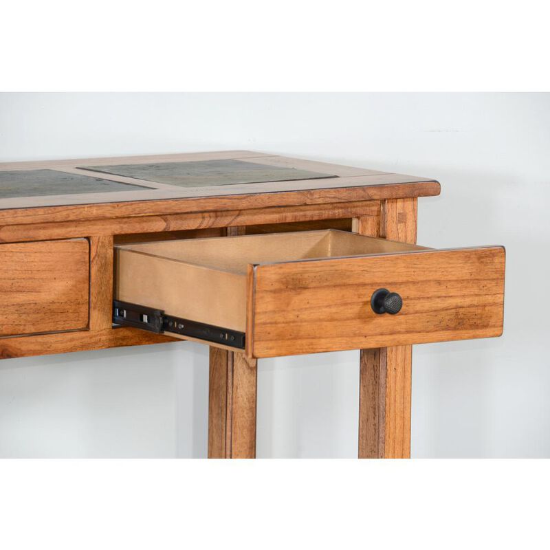 Sunny Designs Sedona 48 Transitional Wood Sofa Table in Rustic Oak