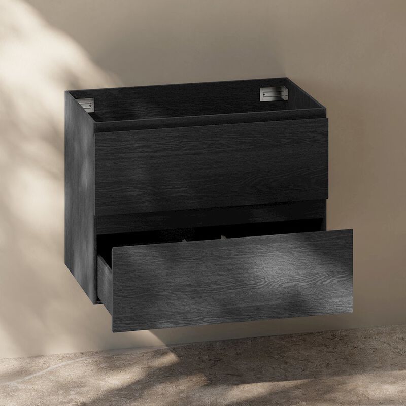 Liberte 30" Wall-Mounted Bathroom Vanity Cabinet without Top in Black Oak image number 4
