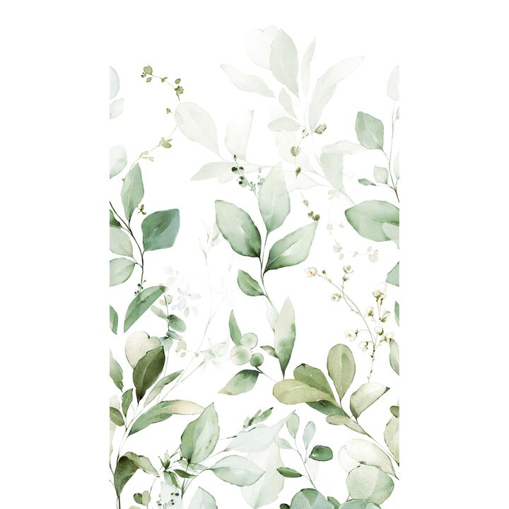 Orom II Branched Leaves All-over Green Mural A77101