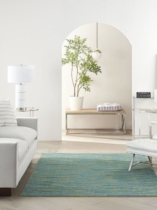 Nourison Essentials NRE01 Blue/Green 3' x 5' Rug