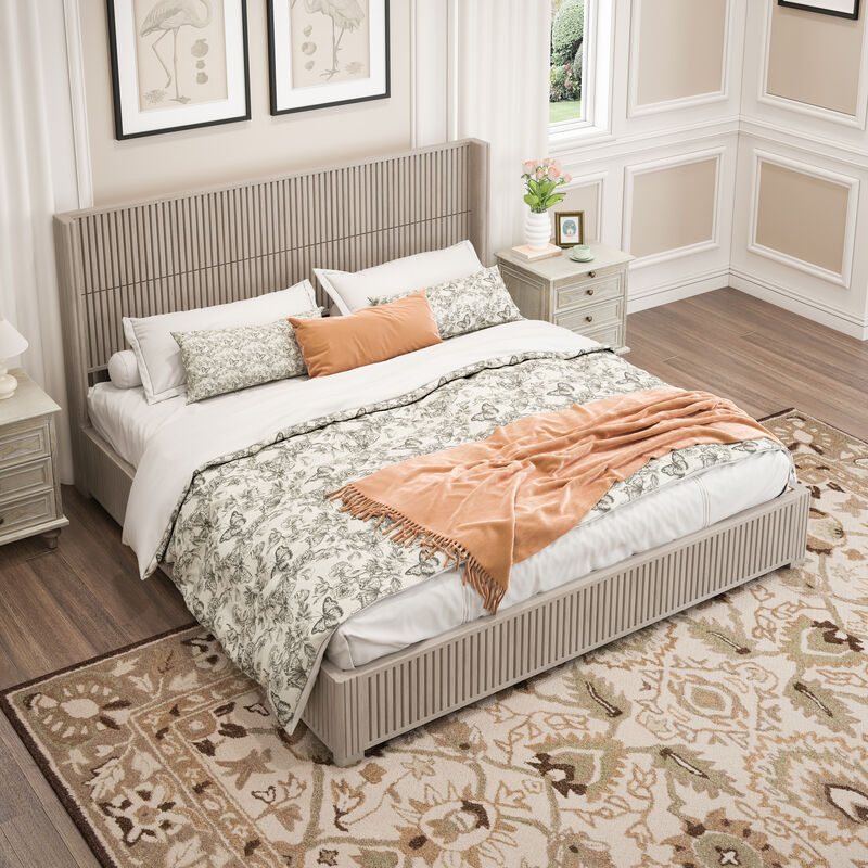 Lisfer Solid Wood Platform Bed image number 2