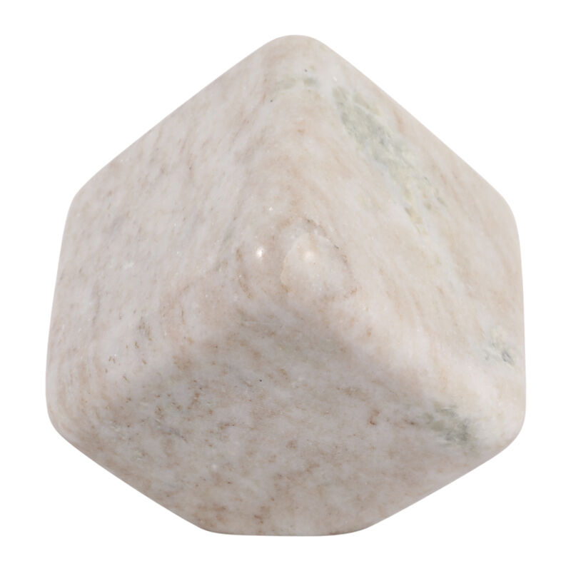 5x5" Marble Cube Orb, Beige image number 3
