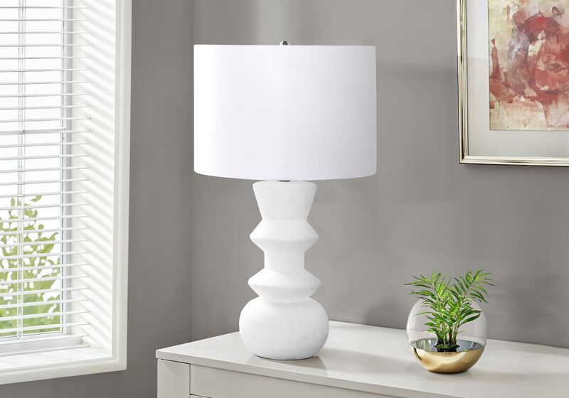 Monarch Specialties I 9762 Lighting, 26" H, Table Lamp, Cream Ceramic, Ivory/Cream Shade, Contemporary image number 3