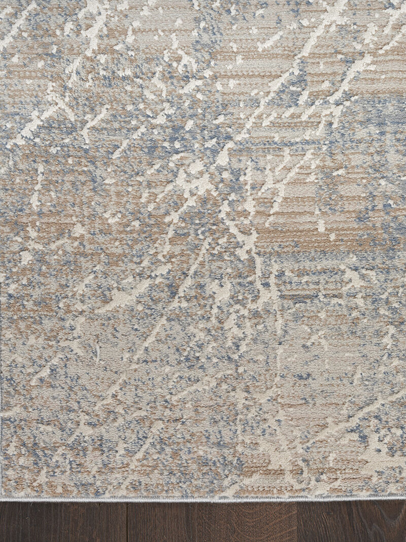 Exhale EXL02 Beige/Blue 5'3" x 7'3" Rug