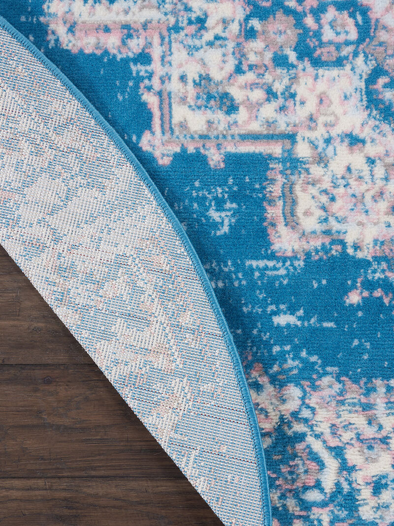 Grafix GRF14 Blue 5'3" x Round Rug