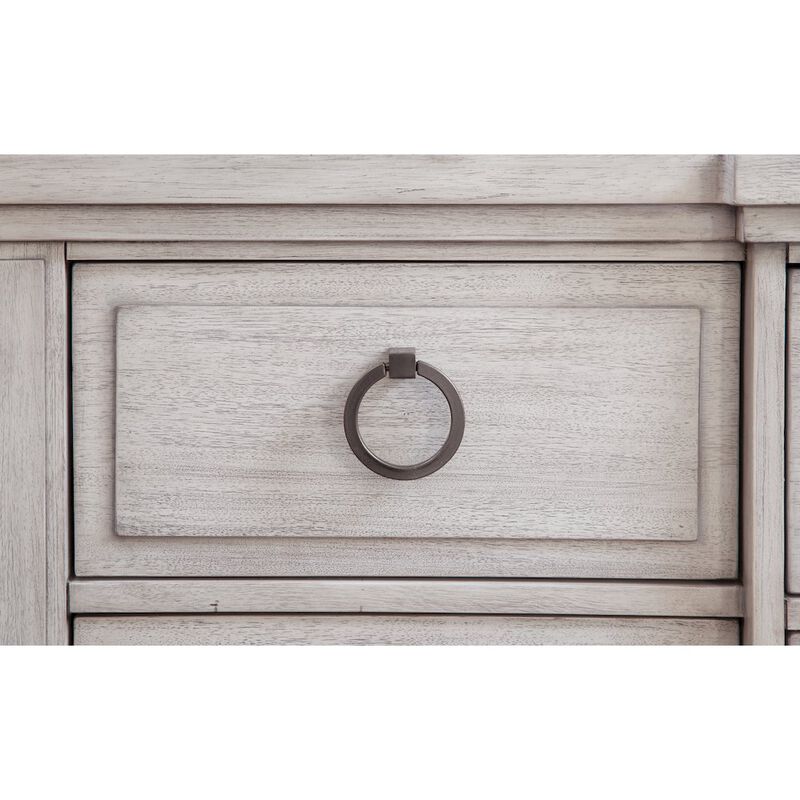 American Woodcrafters Salter Path Dresser - White Grain