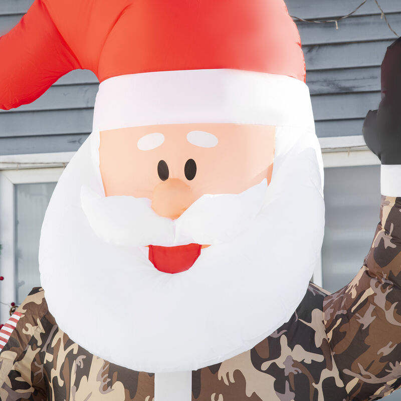 BreeBe 8 ft Christmas Inflatable Santa Claus with LED Lights image number 7