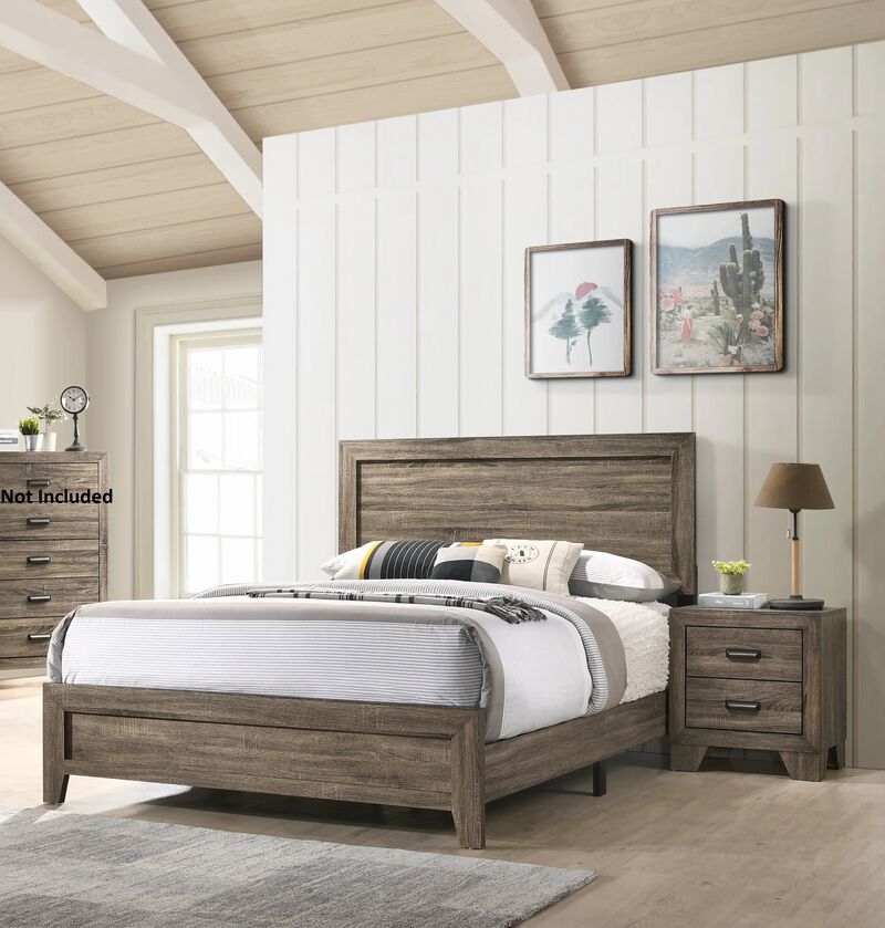 Streamdale Rustic Gray 2-Drawer Nightstand