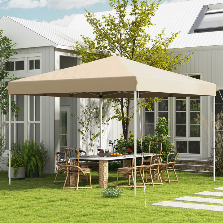 13' x 13' Pop Up Canopy Party with Adjustable Height Carry Bag for Patio, Gray
