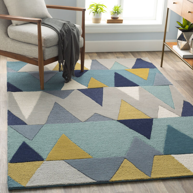 Kennedy KDY-3012 8' Square Blue Rug