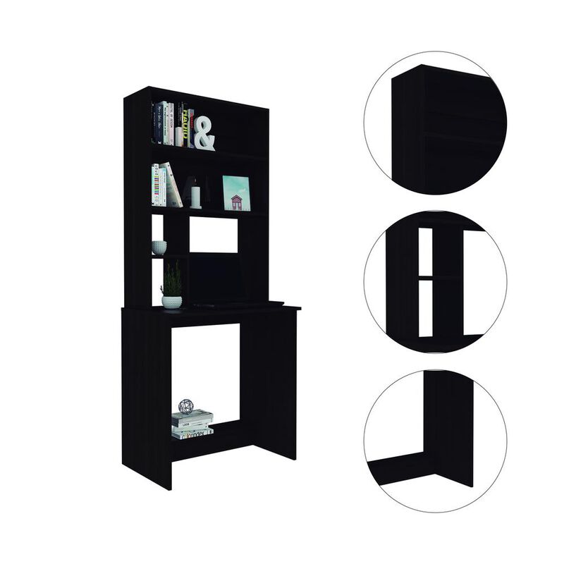 Xalo Computer Hutch Desk In Black
