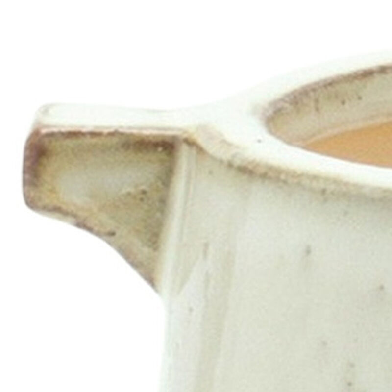 Hivvago 6 Inch Gray Clay Round Pot Planter