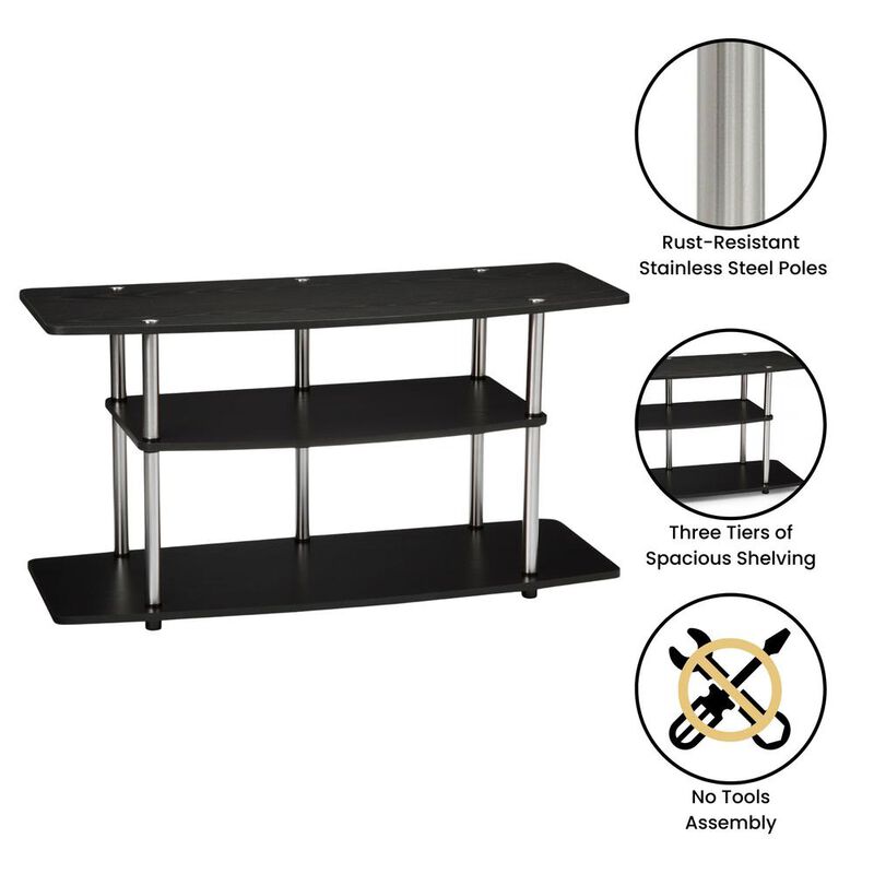 Convience Concept, Inc. No Tools 3 Tier Wide TV Stand for TVs up to 46 Inches