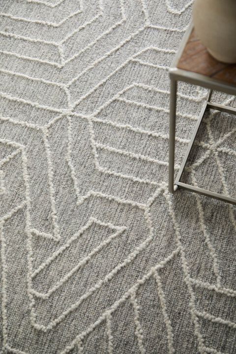 Emerson T8015 Gray/Ivory 1'6" x 1'6" Sample Rug by Thom Filicia