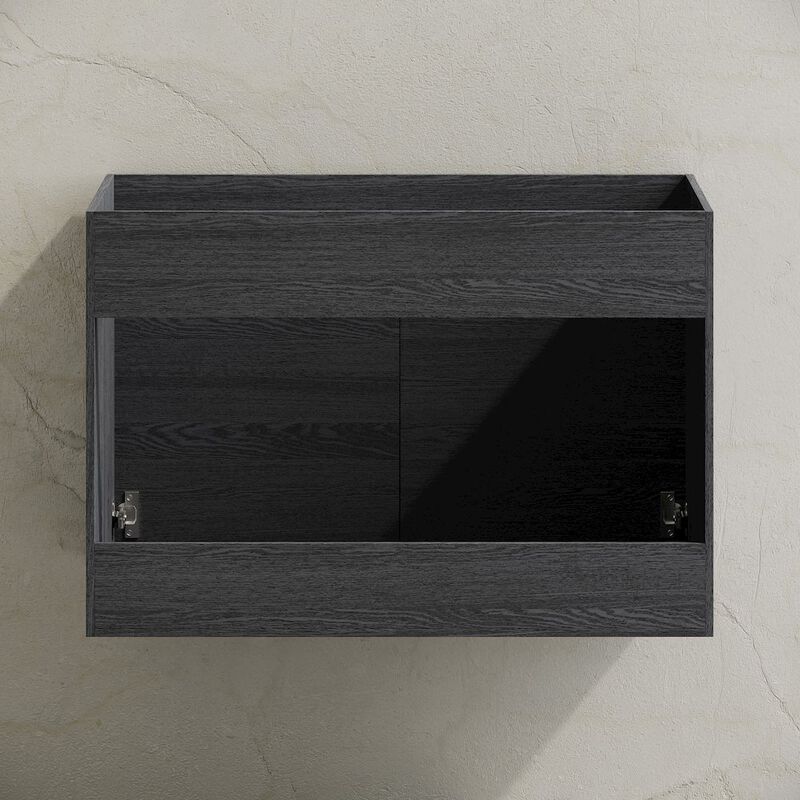 St. Tropez 30" Wall-Mounted Bathroom Vanity Cabinet without Top in Black Oak image number 4