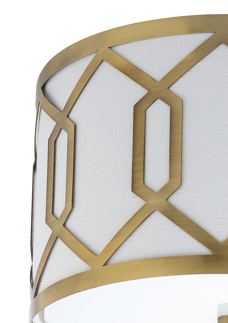 Hex Metal LED Flush Mount