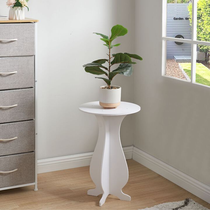 Kings Brand Furniture Carver 24 inches Tall Side End Table, Plant Stand for Living Room, Bedroom