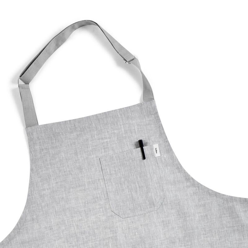 Solino Home 100% Pure Linen Apron - Linen Bib Apron