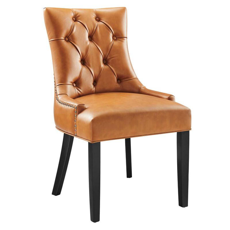Regent Tufted Vegan Leather Dining Chair image number 0