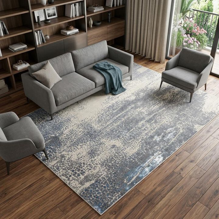 HomeRoots Abstract Area Rug