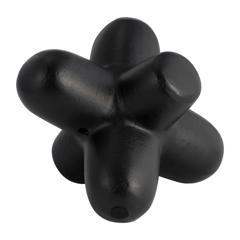 Black Geometric Orb Sculpture