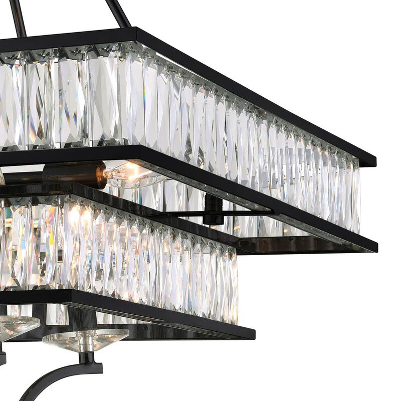 CWI Lighting Shalia 8 Light Chandelier With Black Finish