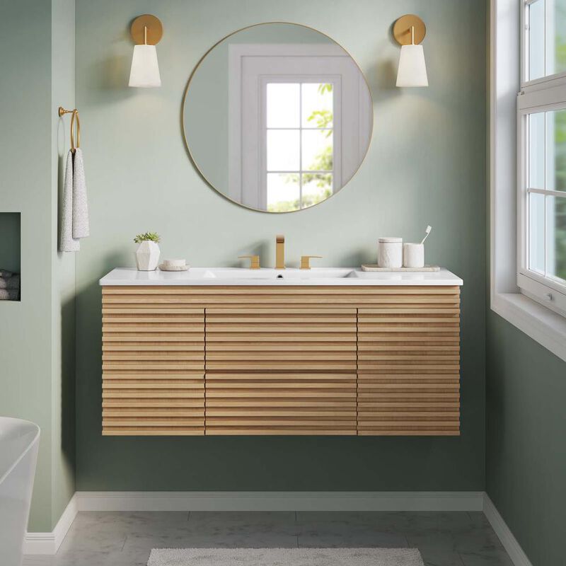 Modway Render 48 Wall-Mount Bathroom Vanity