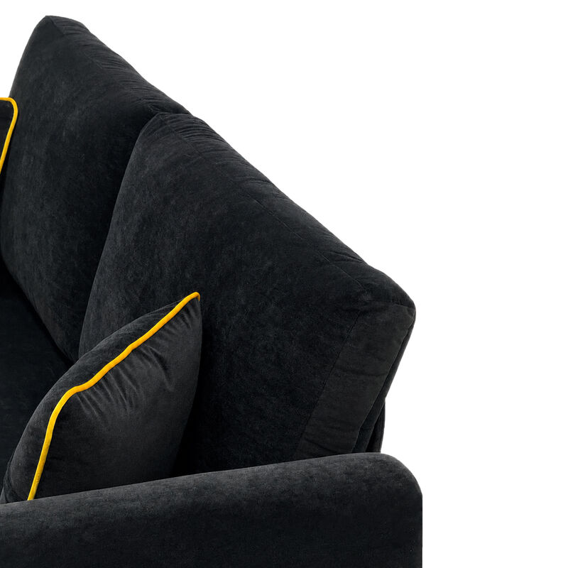 Pifpru 83.5 Inch Velvet 3 Seater Sofa Couch image number 8