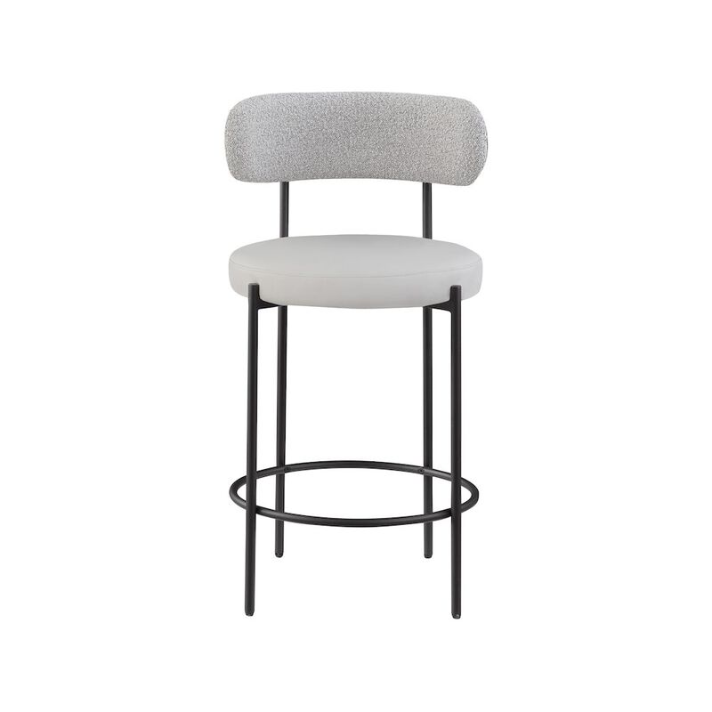 Meridian Furniture Beacon Vegan Leather Seat Stool, Set of 2