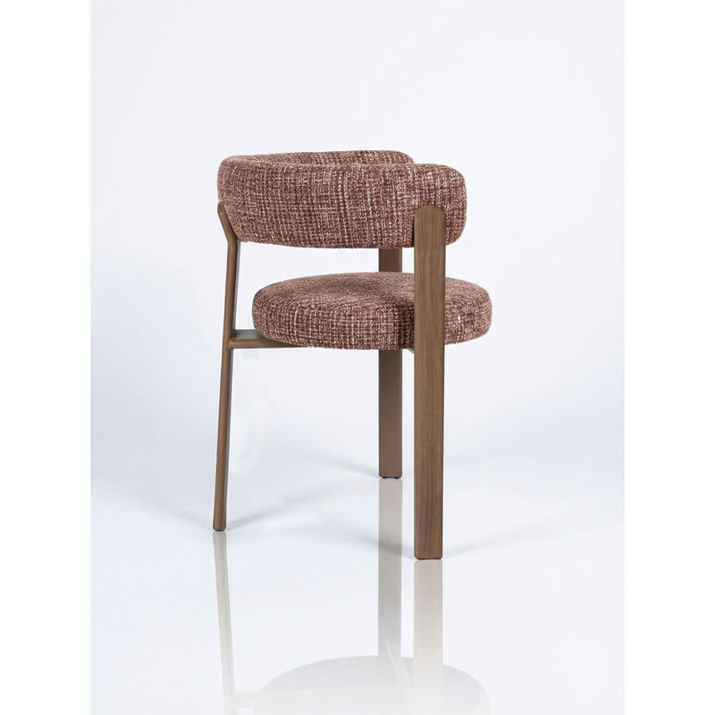 Upholstered 3-leg Wood-look Metal Frame 2pc Dining Chairs image number 2