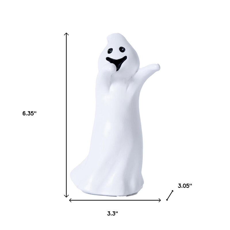 HomeRoots Set of Three White Polyresin Halloween Ghost Figurines image number 5