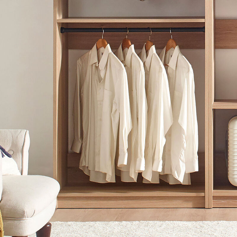 Prosper Oak Freestanding Walk in Wood Closet System